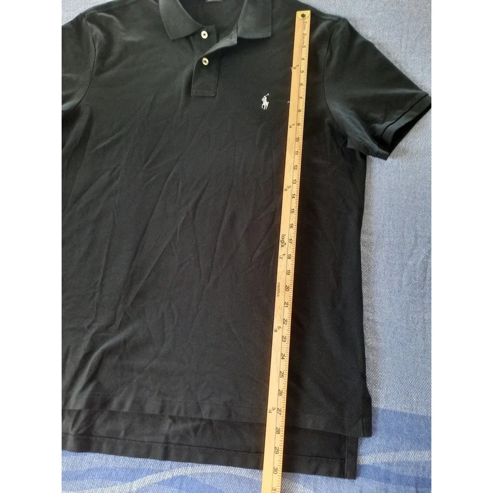 Polo Ralph Lauren Mens Black Stretch Mesh Short Sleeve Polo Shirt RN41381 L